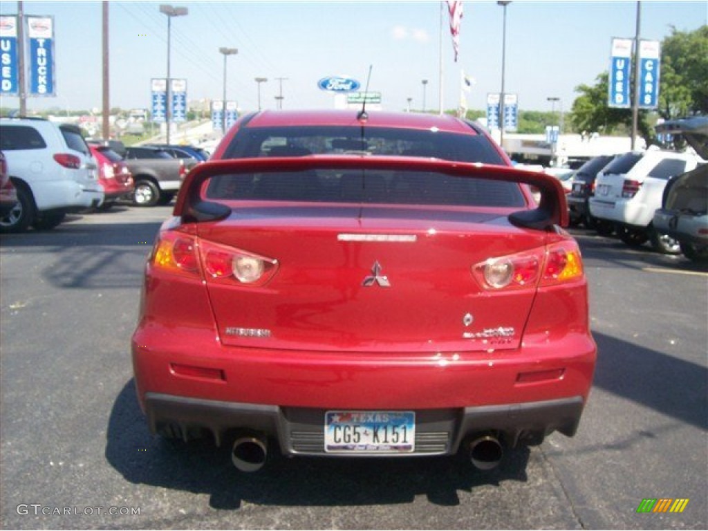 2008 Lancer Evolution MR - Rally Red Metallic / Black photo #3