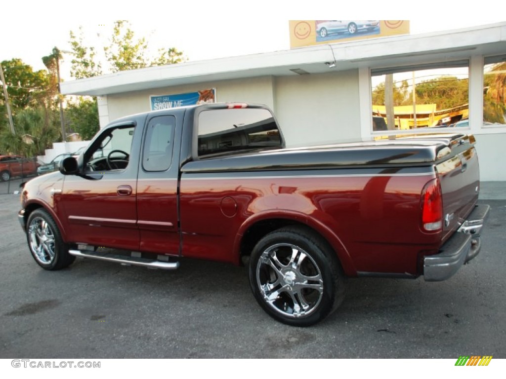 2003 F150 Heritage Edition Supercab - Burgundy Red Metallic / Dark Graphite Grey photo #10