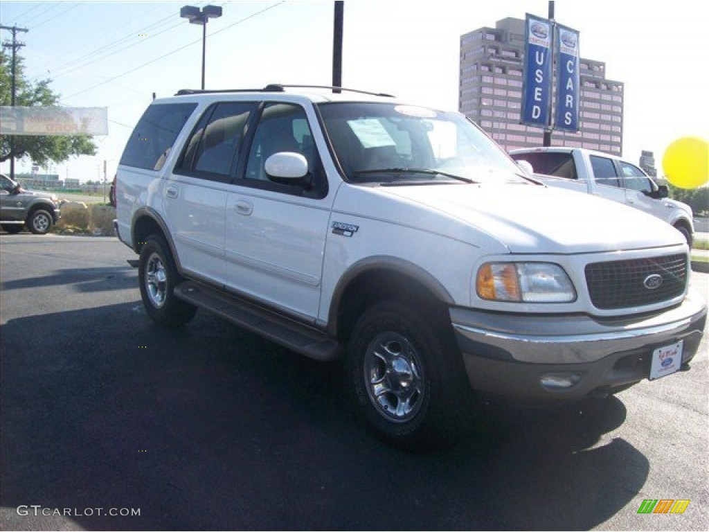 2002 Expedition Eddie Bauer 4x4 - Oxford White / Medium Parchment photo #1