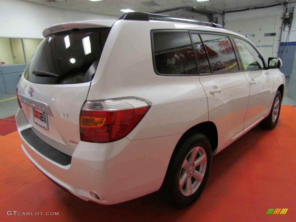 2009 Highlander V6 4WD - Blizzard White Pearl / Ash photo #8