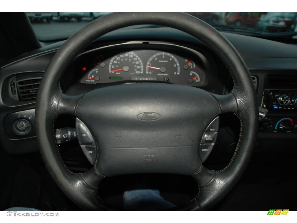 2003 Ford F150 Heritage Edition Supercab Dark Graphite Grey Steering Wheel Photo #62919893