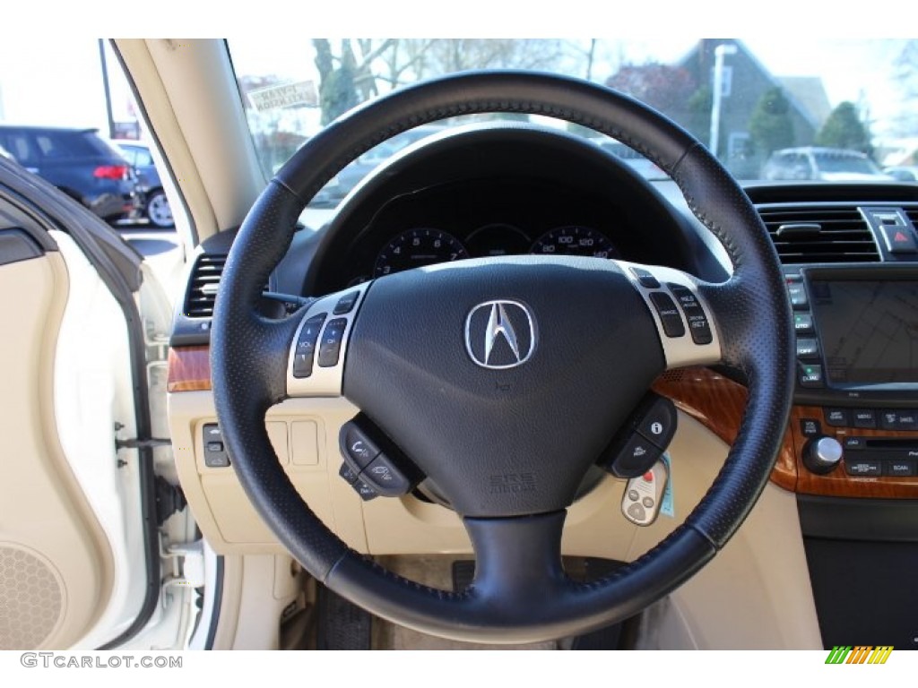 2008 Acura TSX Sedan Parchment Steering Wheel Photo #62921174