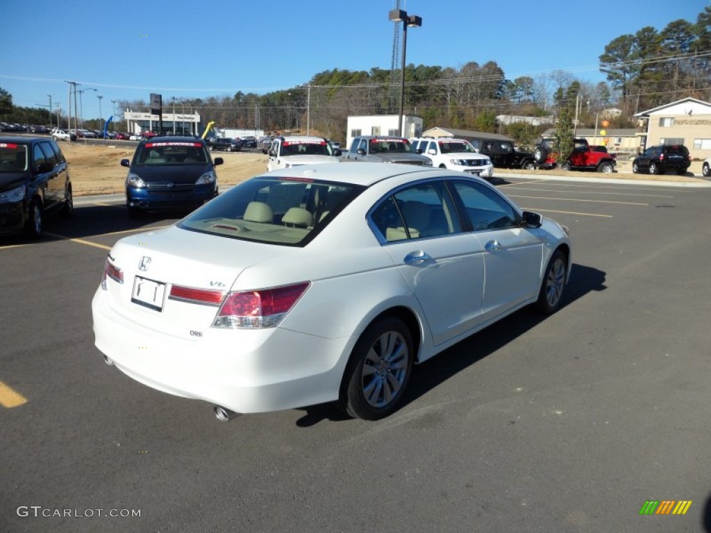 2012 Accord EX-L V6 Sedan - White Orchid Pearl / Ivory photo #5