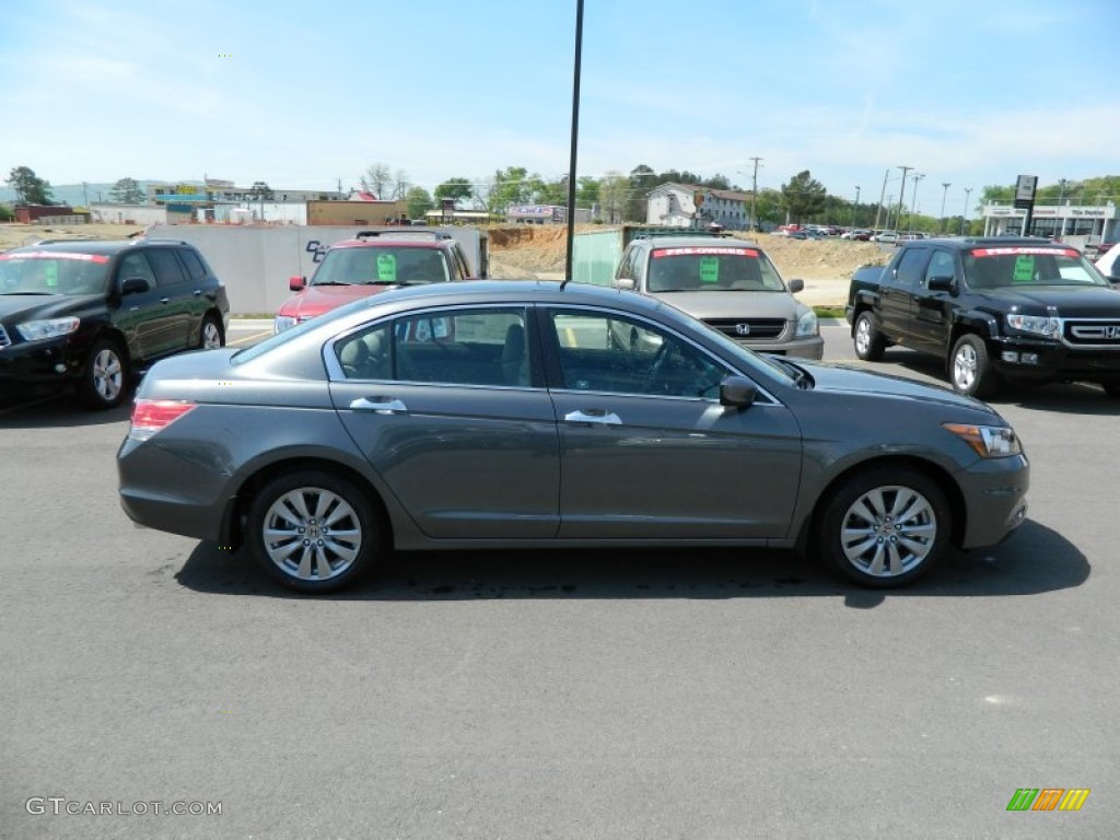 2012 Accord EX-L V6 Sedan - Polished Metal Metallic / Gray photo #6