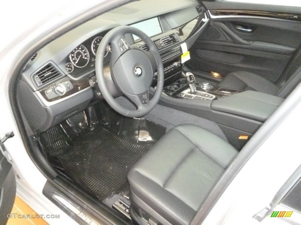 Black Interior 2012 BMW 5 Series 535i xDrive Sedan Photo #62925458