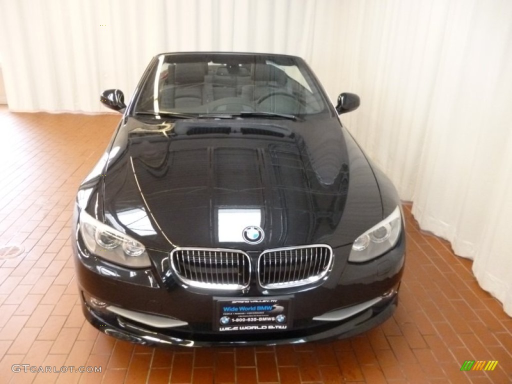 2012 3 Series 328i Convertible - Black Sapphire Metallic / Black photo #3