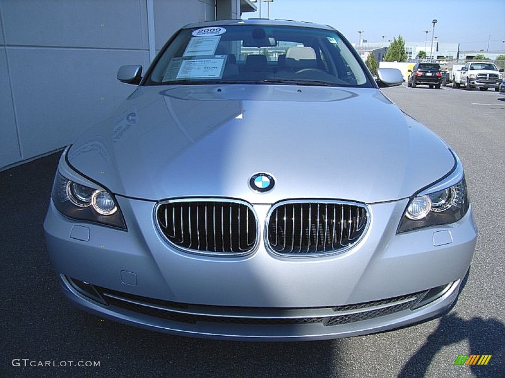 2009 5 Series 528i Sedan - Titanium Silver Metallic / Grey Dakota Leather photo #3