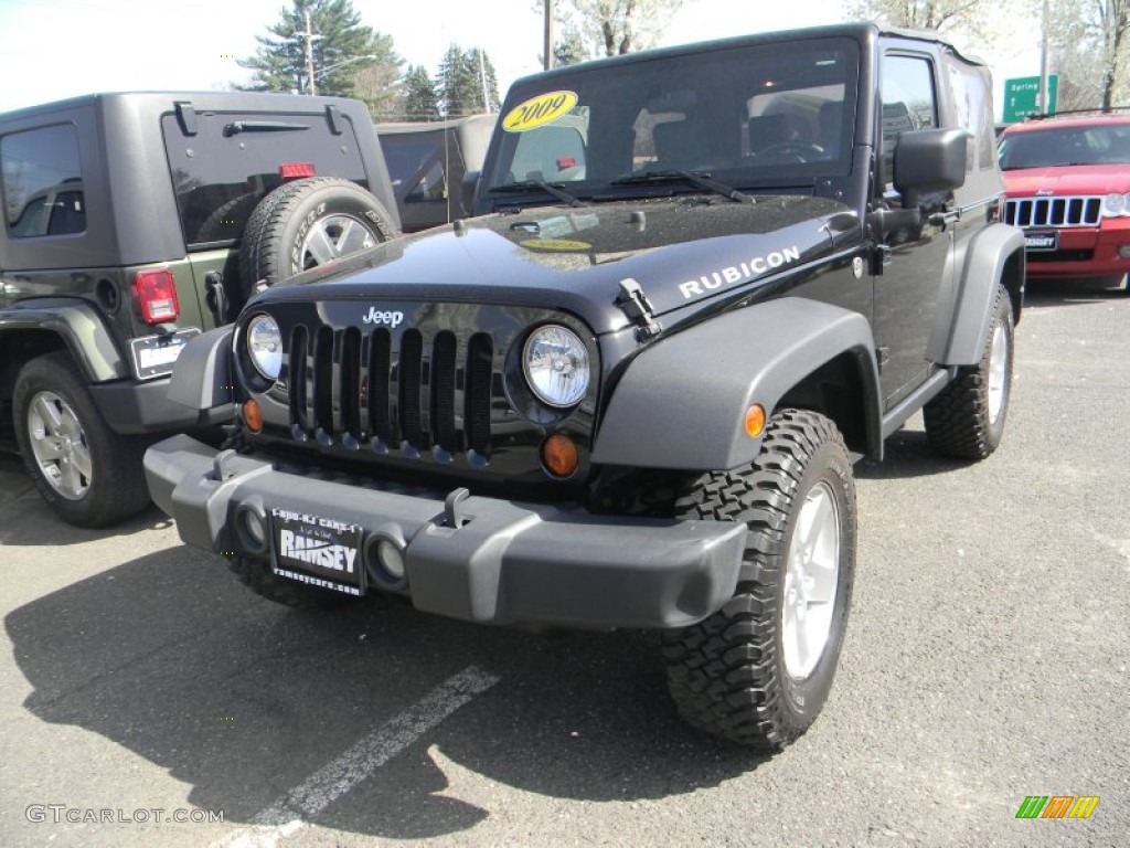 2009 Wrangler Rubicon 4x4 - Black / Dark Slate Gray/Medium Slate Gray photo #1