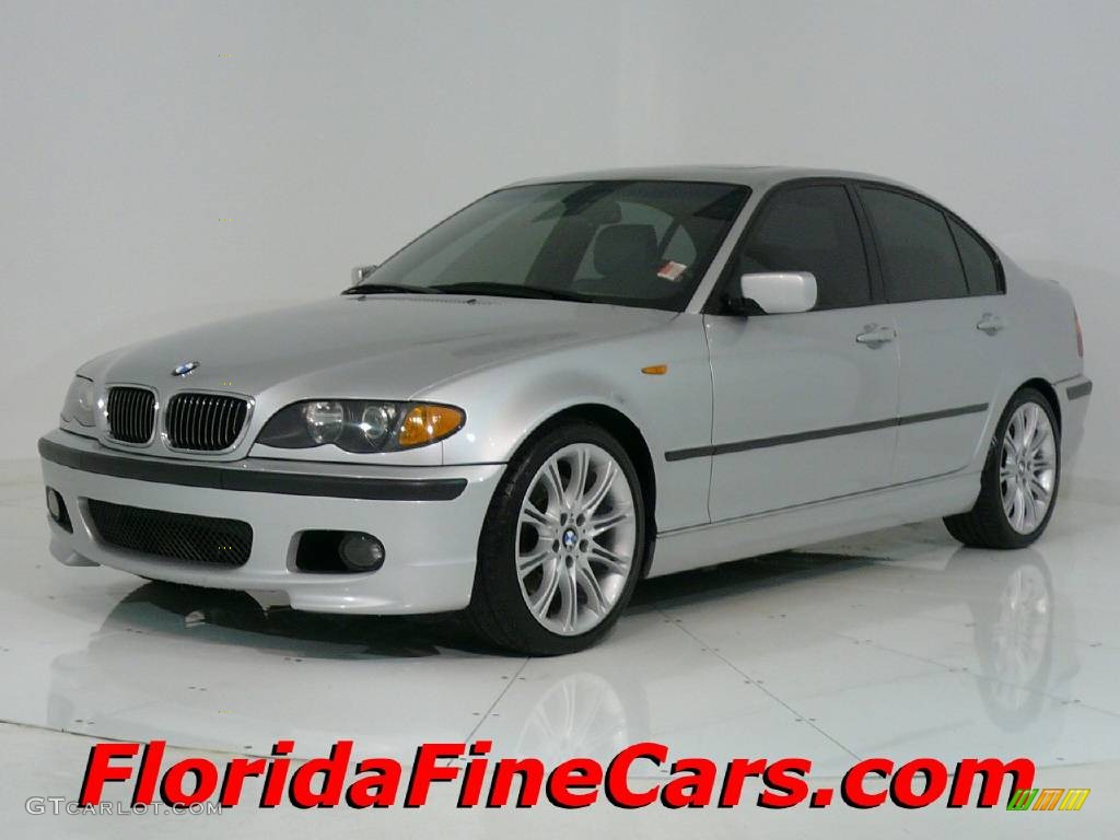 2004 3 Series 330i Sedan - Titanium Silver Metallic / Black photo #1