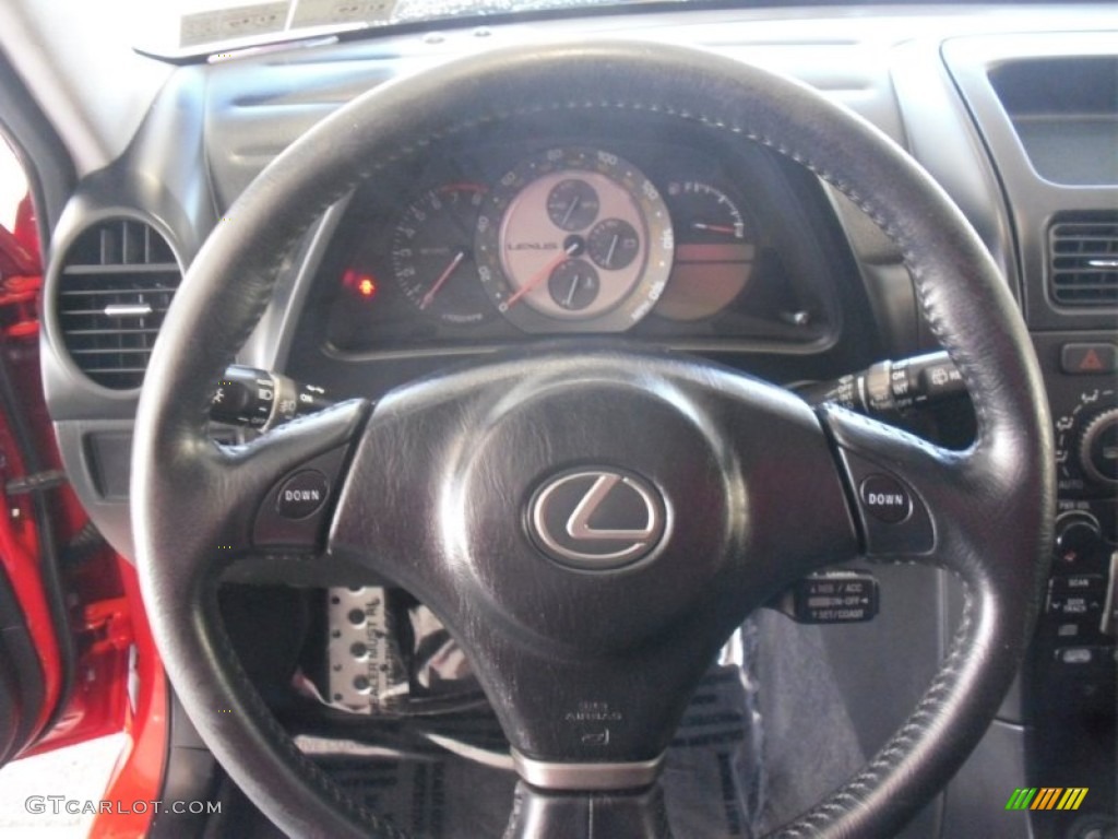 2003 Lexus IS 300 SportCross Black Steering Wheel Photo #62934531