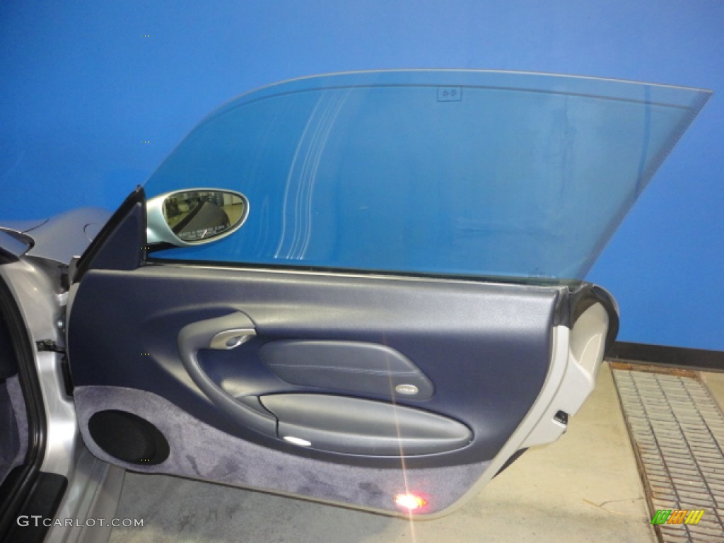 2002 Porsche 911 Carrera Coupe Metropol Blue Door Panel Photo #62937153