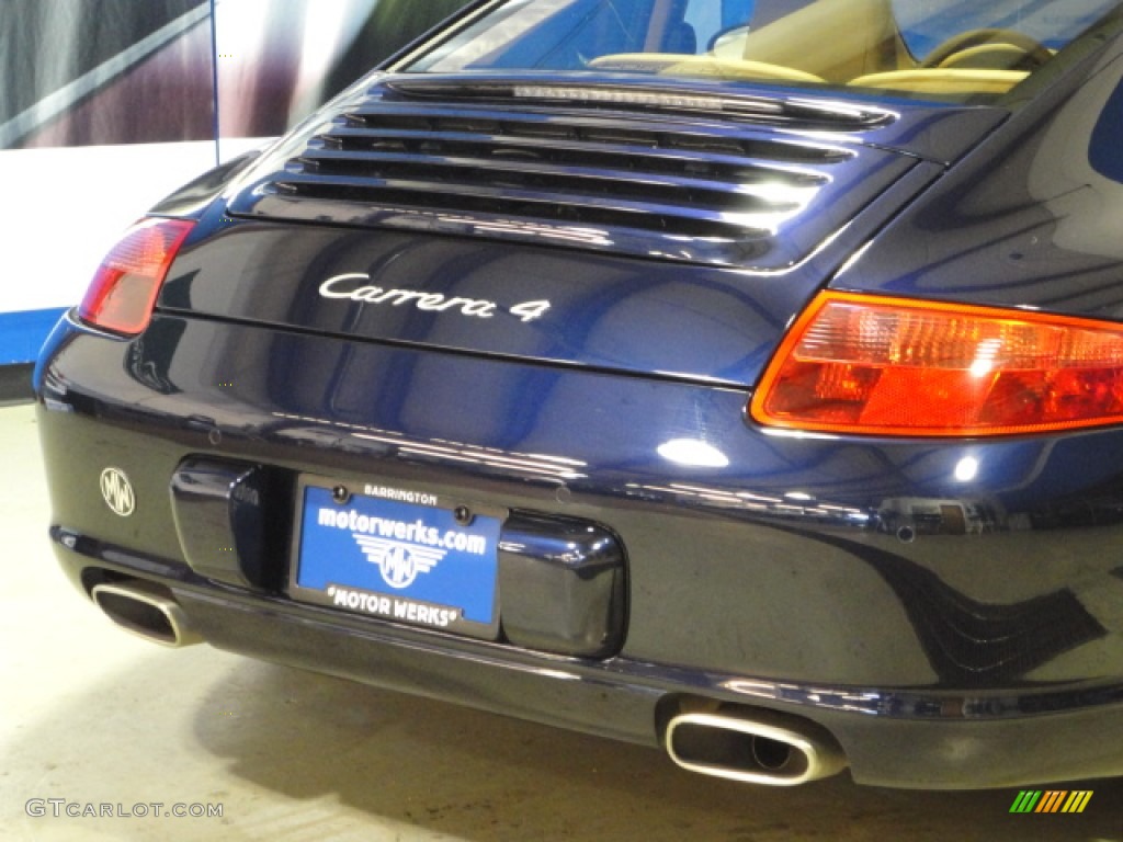 2008 911 Carrera 4 Coupe - Midnight Blue Metallic / Sand Beige photo #12
