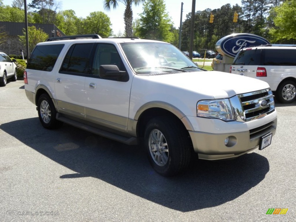 2011 Expedition EL XLT - White Platinum Tri-Coat / Camel photo #1