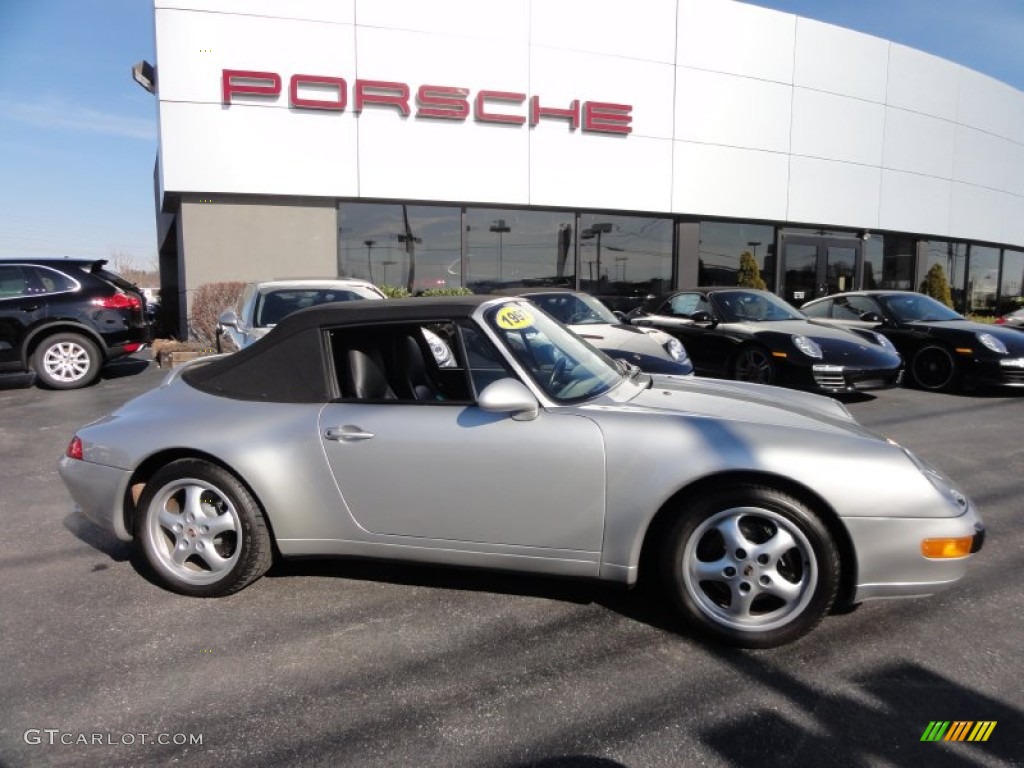 Arctic Silver Metallic 1997 Porsche 911 Carrera Cabriolet Exterior Photo #62944887