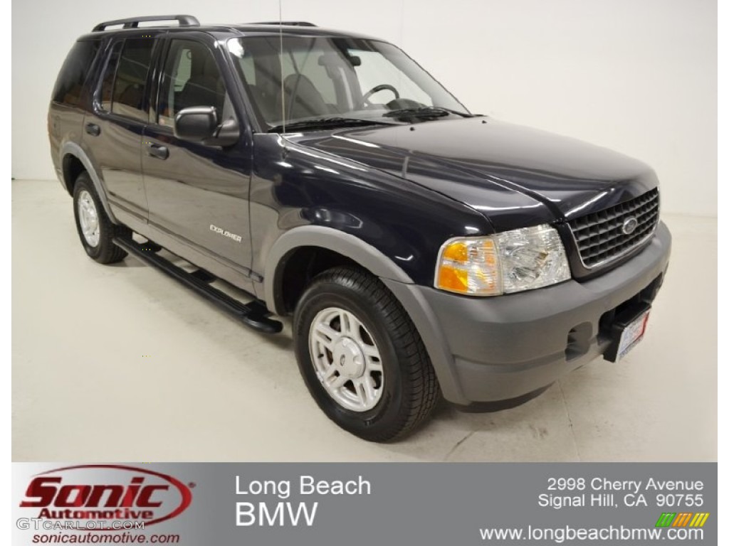 2002 Explorer XLS - Black Clearcoat / Graphite photo #1