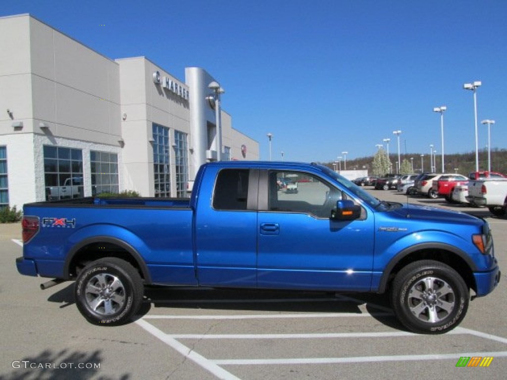 Blue Flame Metallic 2011 Ford F150 FX4 SuperCab 4x4 Exterior Photo #62946276