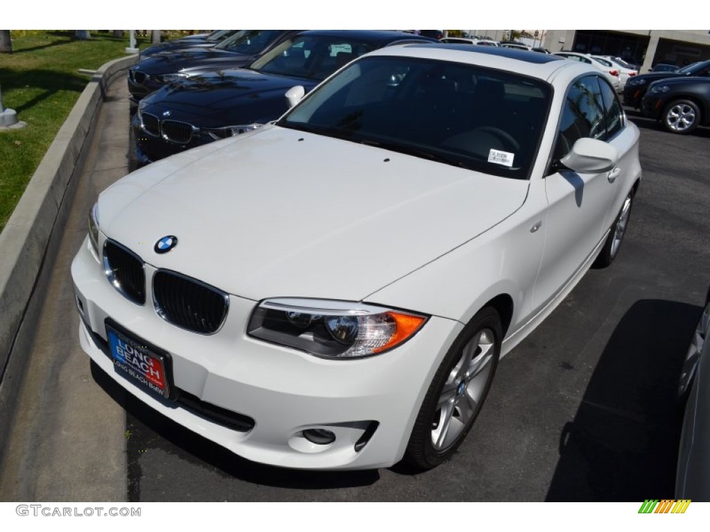 2012 1 Series 128i Coupe - Alpine White / Black photo #9
