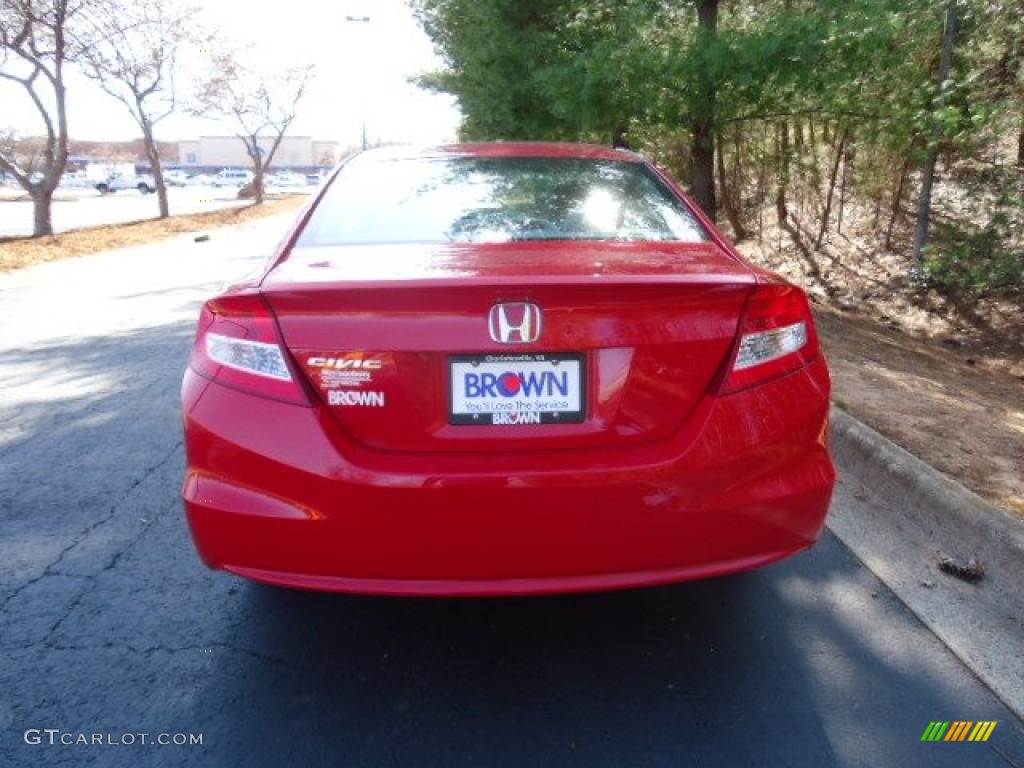 2012 Civic LX Coupe - Rallye Red / Gray photo #6