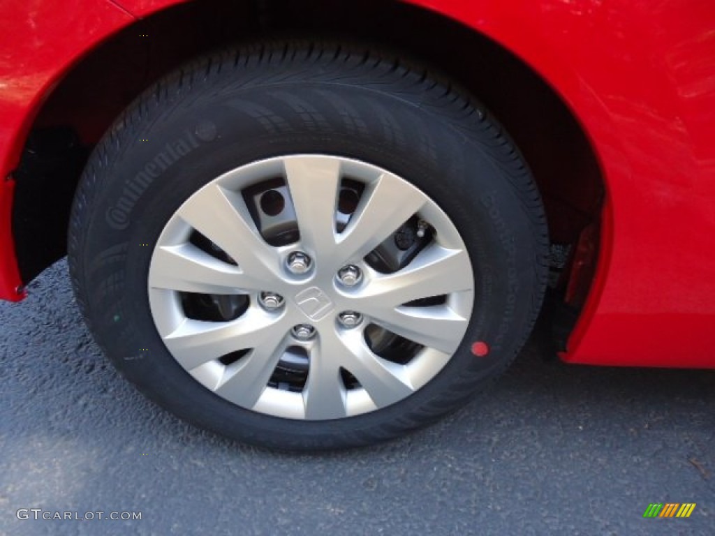 2012 Civic LX Coupe - Rallye Red / Gray photo #9