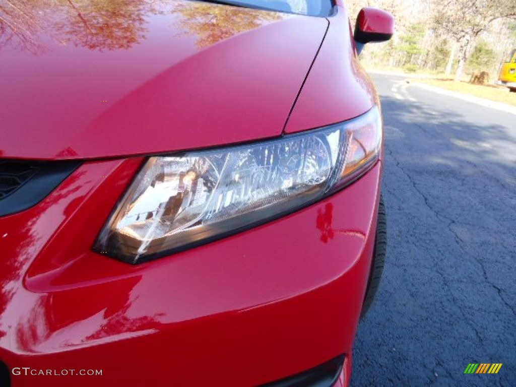 2012 Civic LX Coupe - Rallye Red / Gray photo #13