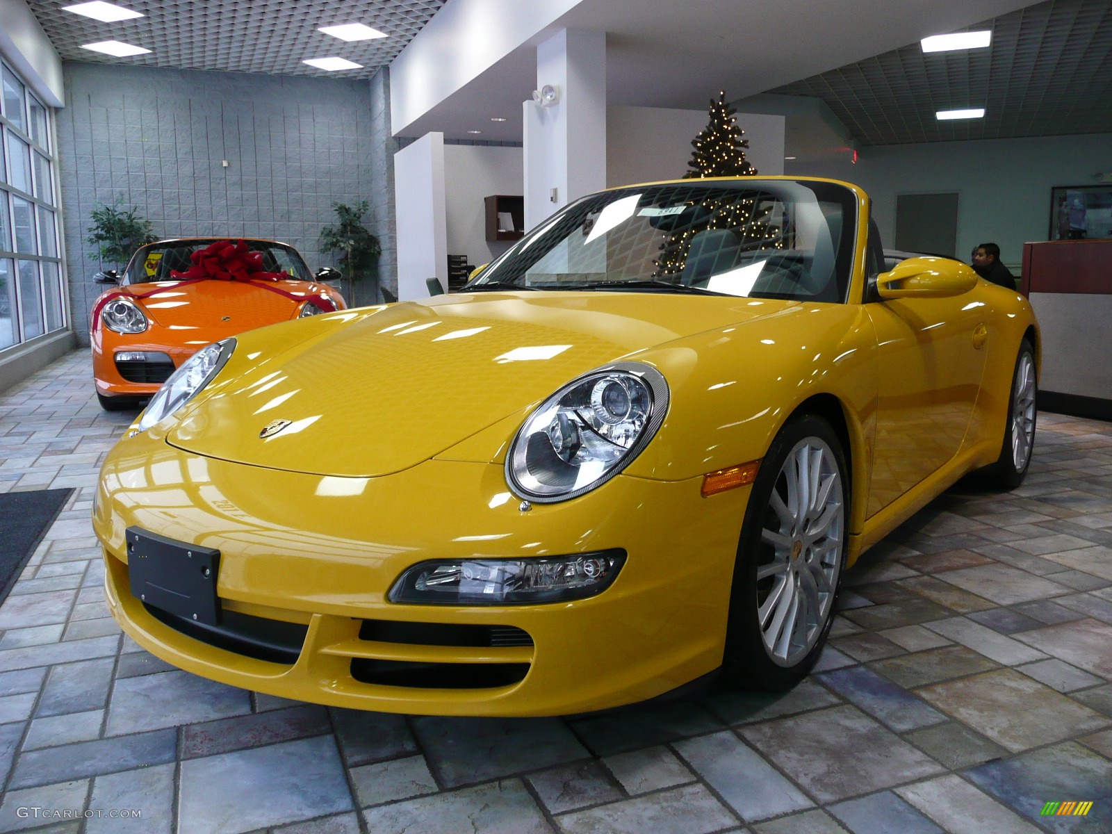 2007 Porsche 911 Carrera S Cabriolet 2007 Porsche 911 Carrera S Cabriolet, Speed Yellow / Stone Grey, Front Left Photo #62953