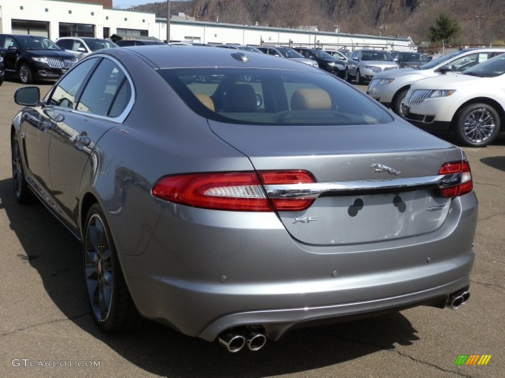 2012 XF Supercharged - Lunar Grey Metallic / London Tan/Warm Charcoal photo #7