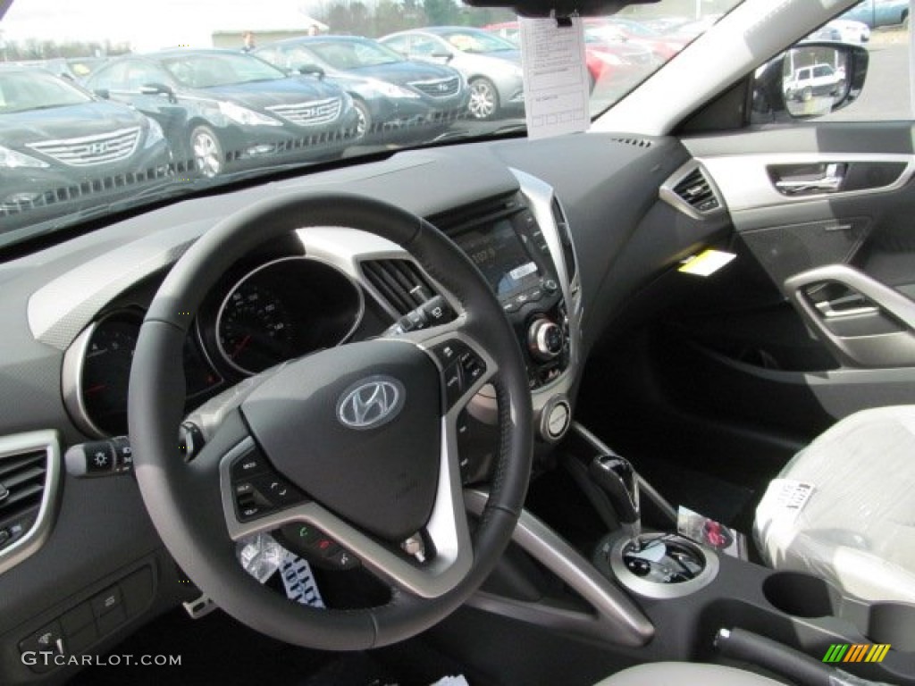 2012 Veloster  - Century White / Gray photo #8