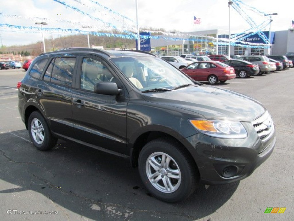 2012 Santa Fe GLS V6 AWD - Black Forest Green / Beige photo #1