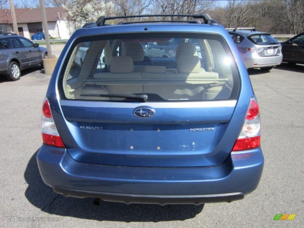 2007 Forester 2.5 X - Newport Blue Pearl / Desert Beige photo #6