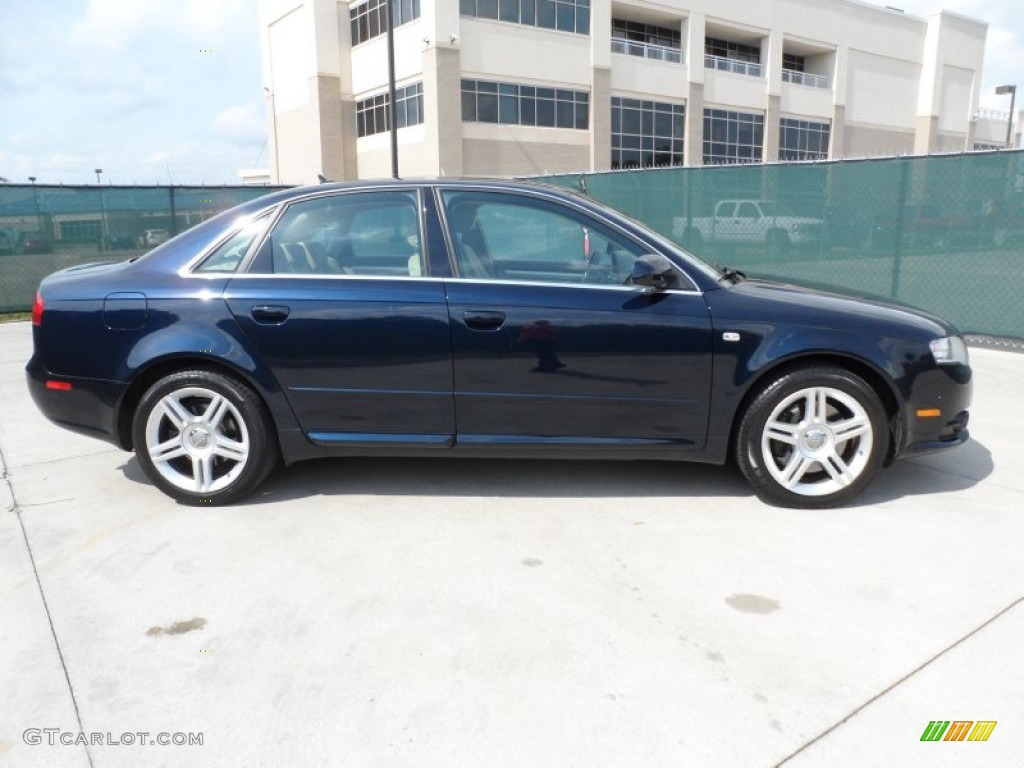 2008 A4 2.0T Sedan - Deep Sea Blue Pearl Effect / Beige photo #2