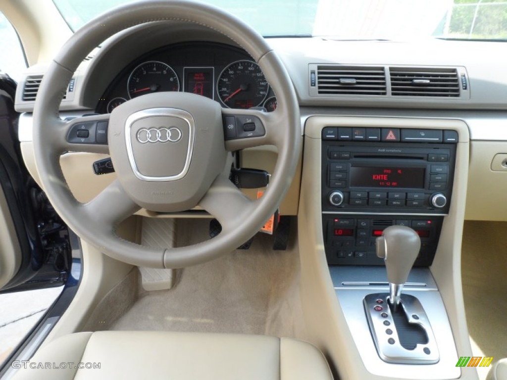 2008 A4 2.0T Sedan - Deep Sea Blue Pearl Effect / Beige photo #40