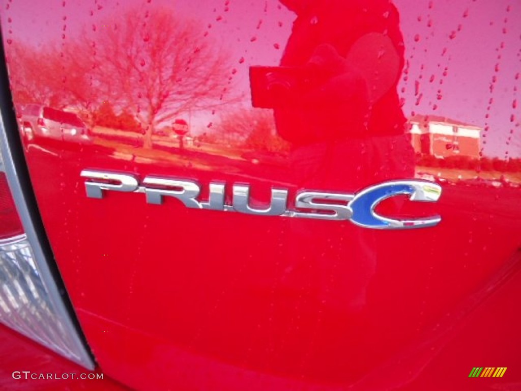 2012 Prius c Hybrid Two - Absolutely Red / Light Blue Gray/Black photo #12