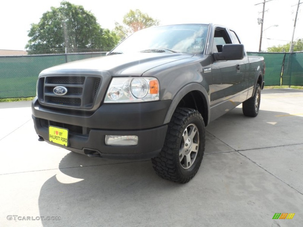 2004 F150 FX4 SuperCab 4x4 - Dark Shadow Grey Metallic / Black/Medium Flint photo #7
