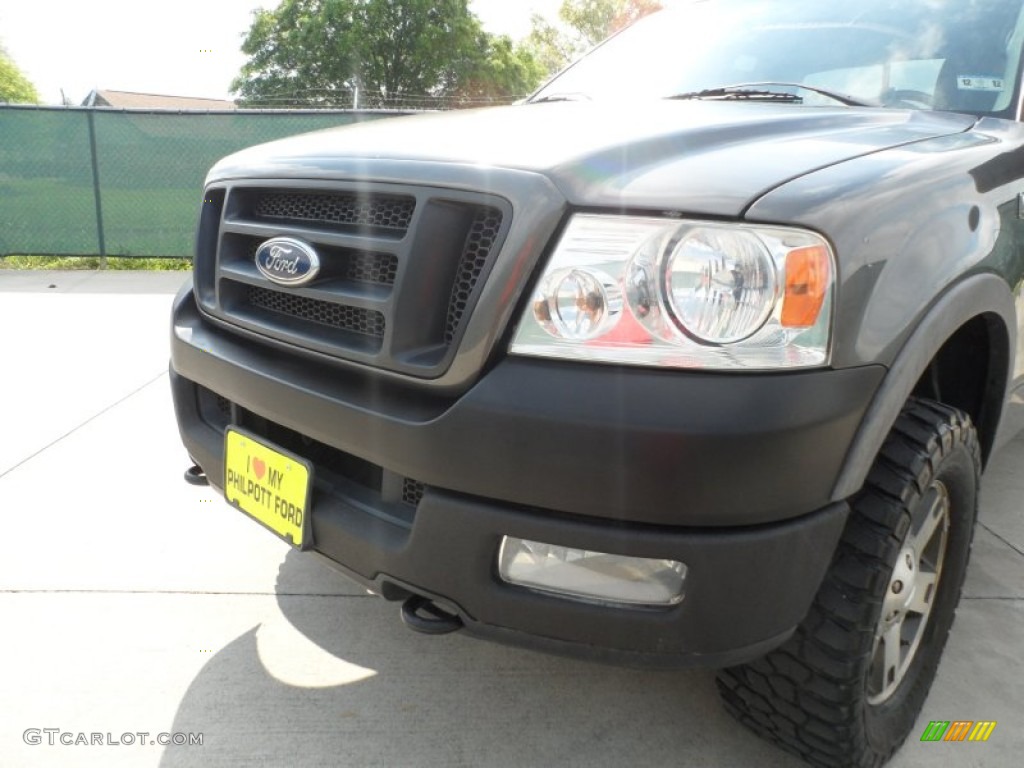2004 F150 FX4 SuperCab 4x4 - Dark Shadow Grey Metallic / Black/Medium Flint photo #11