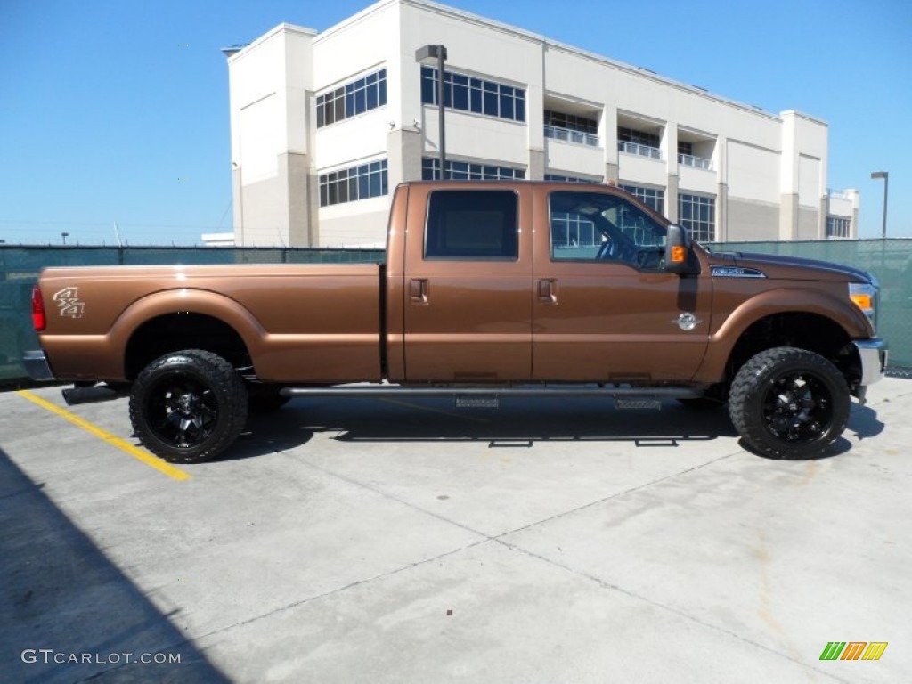 Golden Bronze Metallic 2011 Ford F350 Super Duty Lariat Crew Cab 4x4 Exterior Photo #62959084