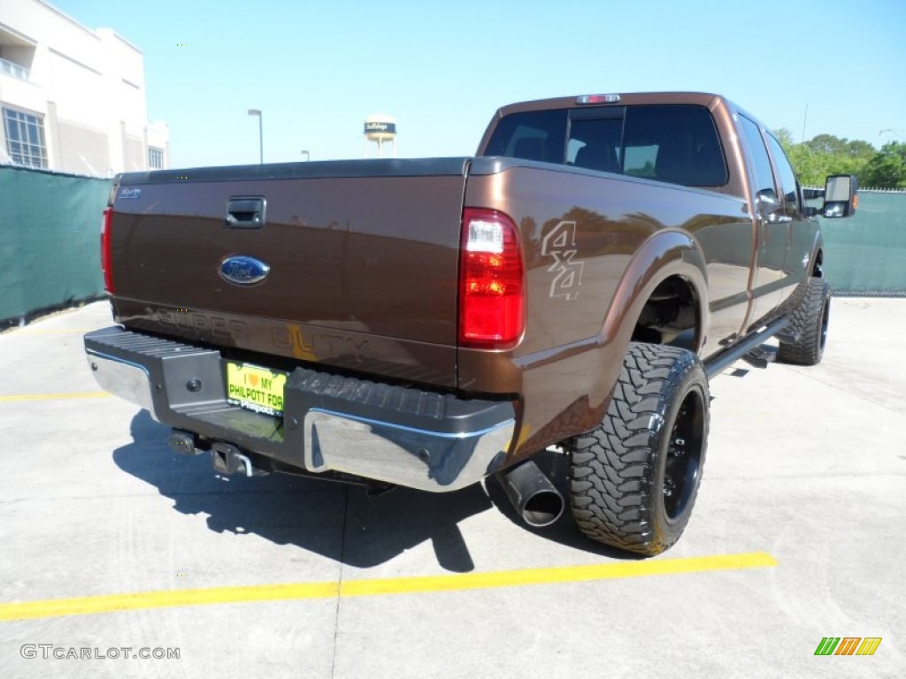 2011 F350 Super Duty Lariat Crew Cab 4x4 - Golden Bronze Metallic / Black photo #3