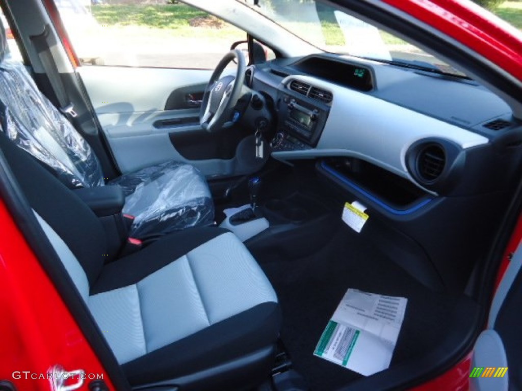 2012 Prius c Hybrid Two - Absolutely Red / Gray photo #20