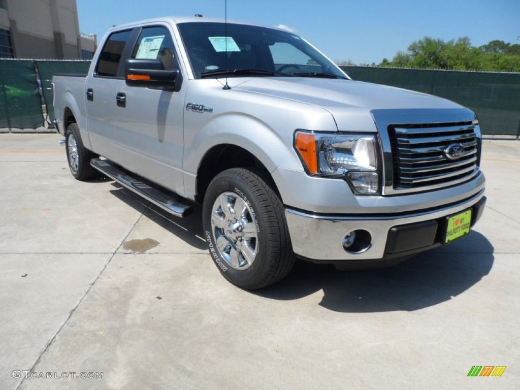 2012 F150 XLT SuperCrew - Ingot Silver Metallic / Steel Gray photo #1