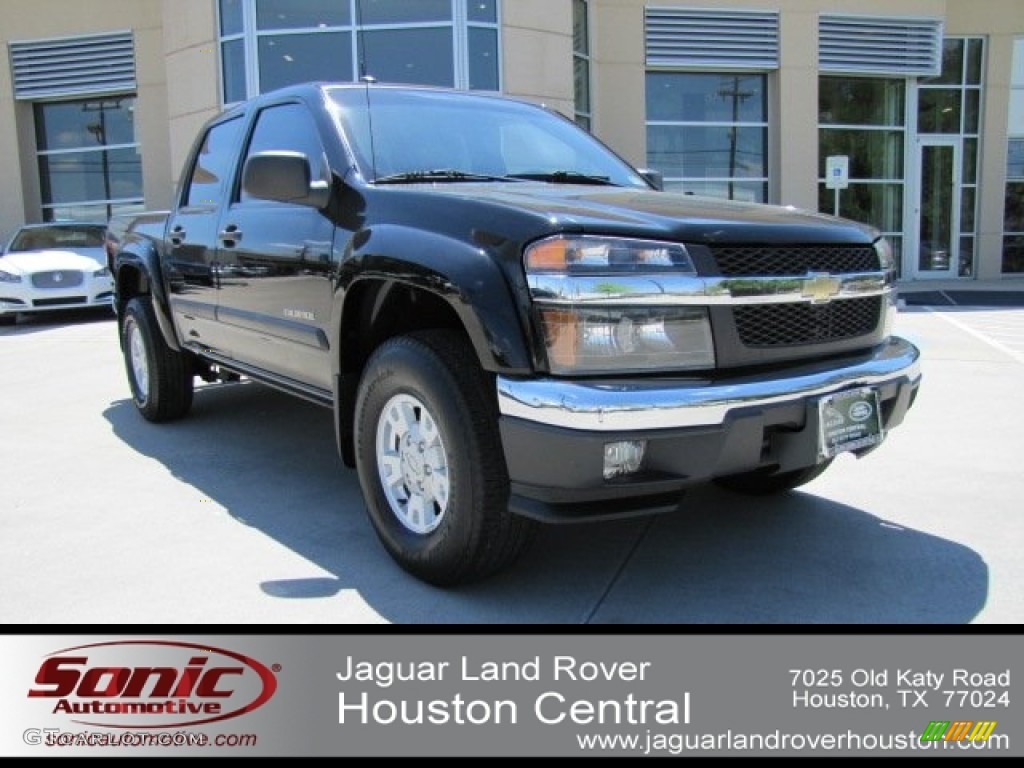 2005 Colorado LS Crew Cab - Black / Very Dark Pewter photo #1