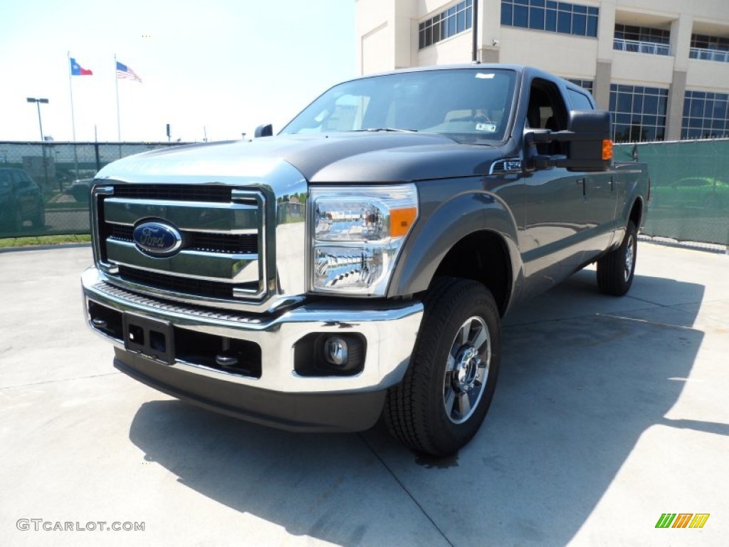 2012 F250 Super Duty Lariat Crew Cab 4x4 - Sterling Grey Metallic / Black photo #7