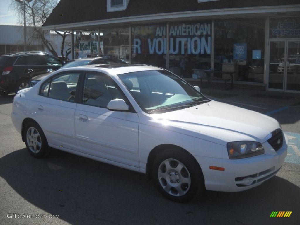 2006 Elantra GLS Sedan - Nordic White / Gray photo #1
