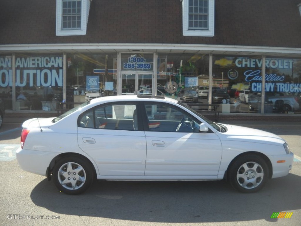 2006 Elantra GLS Sedan - Nordic White / Gray photo #2