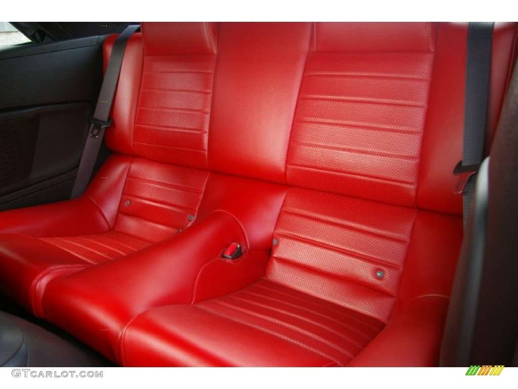 2006 Mustang GT Premium Convertible - Black / Red/Dark Charcoal photo #4
