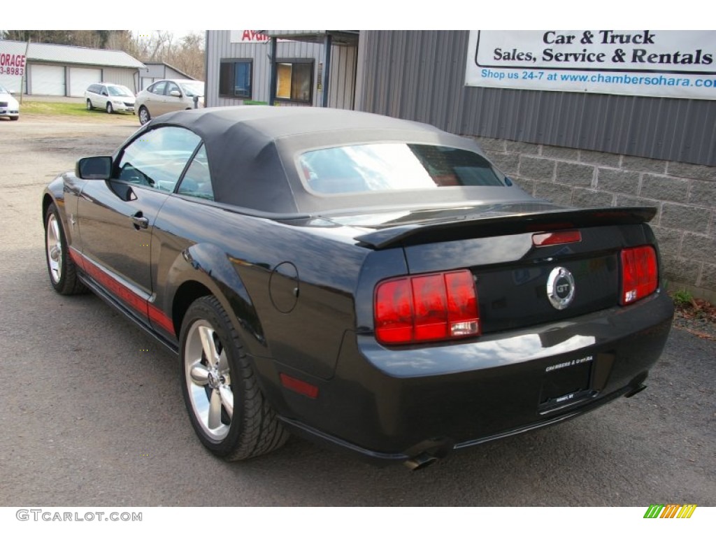 2006 Mustang GT Premium Convertible - Black / Red/Dark Charcoal photo #12