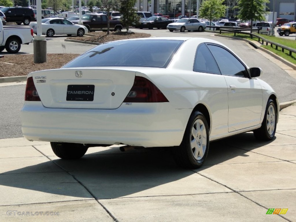 2002 Civic EX Coupe - Taffeta White / Beige photo #5