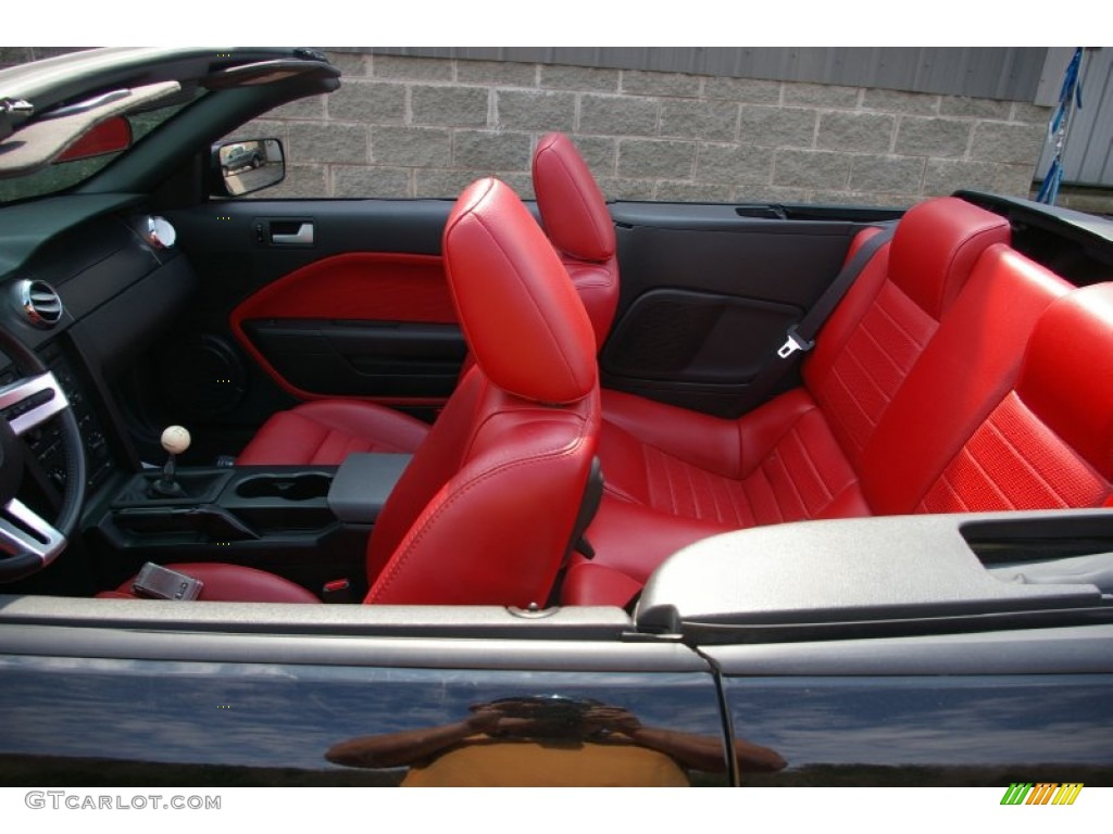 2006 Mustang GT Premium Convertible - Black / Red/Dark Charcoal photo #21