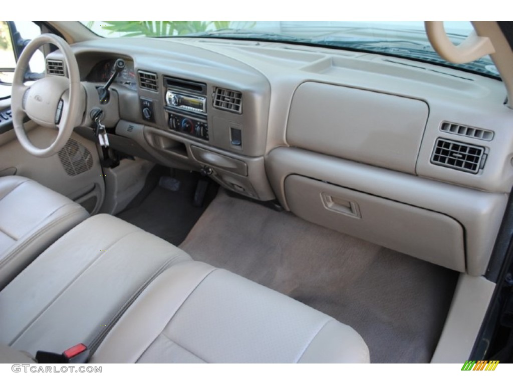 2002 Ford F250 Super Duty Lariat Crew Cab 4x4 Medium Parchment Dashboard Photo #62965980