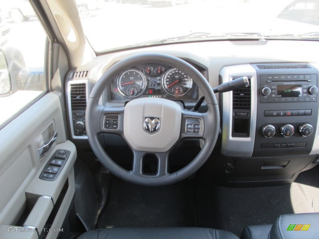 2012 Dodge Ram 1500 SLT Quad Cab Dark Slate Gray/Medium Graystone Dashboard Photo #62966738