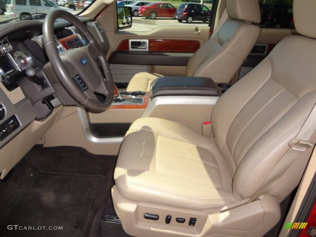 Camel/Tan Interior 2009 Ford F150 Lariat SuperCrew Photo #62967323