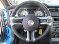 Charcoal Black/Grabber Blue 2010 Ford Mustang GT Premium Coupe Steering Wheel
